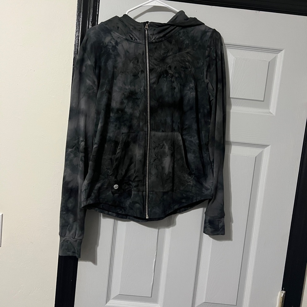 Senita Athletics Black Tie-Dye Hoodie